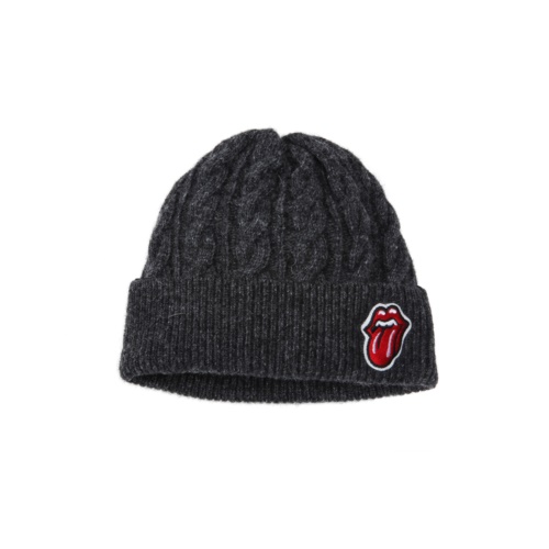 THE ROLLING STONES CLASSIC TONGUE WATCH CAP CHARCOAL