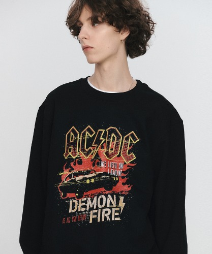 ACDC Demon Fire Sweatshirt BK (BRENT2325)